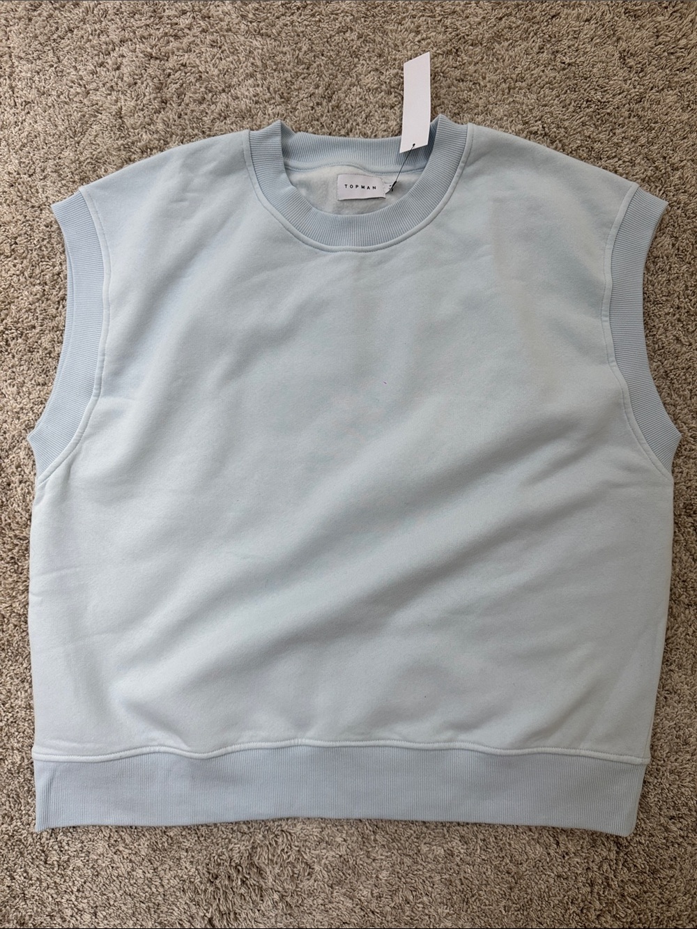 Topman Crewneck Sweatshirt in Pale Blue
